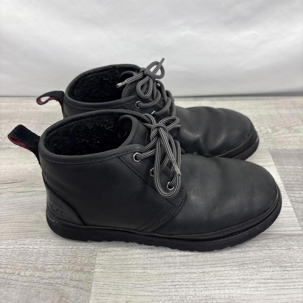 UGG Neumel Weather II Waterproof Black Leather Chukka Boots Size US 11 Men - Picture 2 of 16